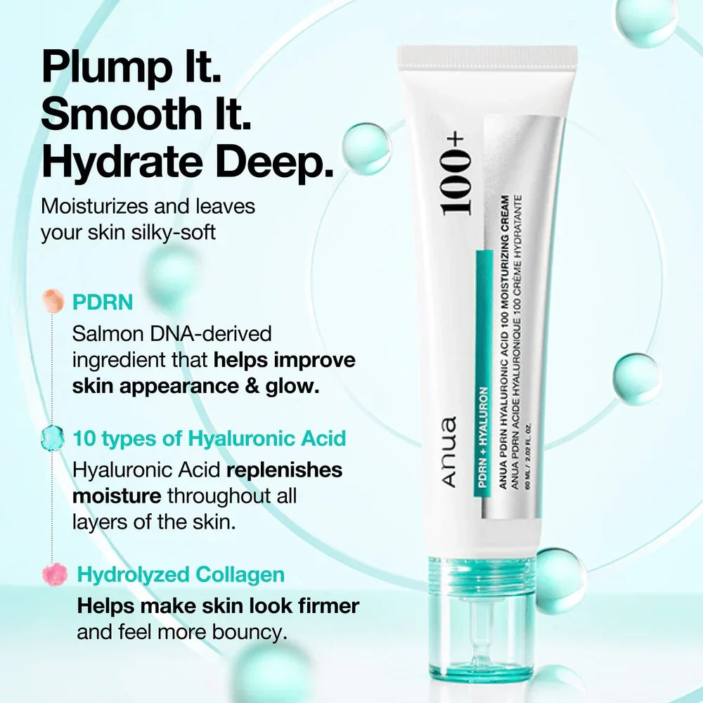 Anua PDRN Hyaluronic Acid 100 Moisture Cream (60 ml)