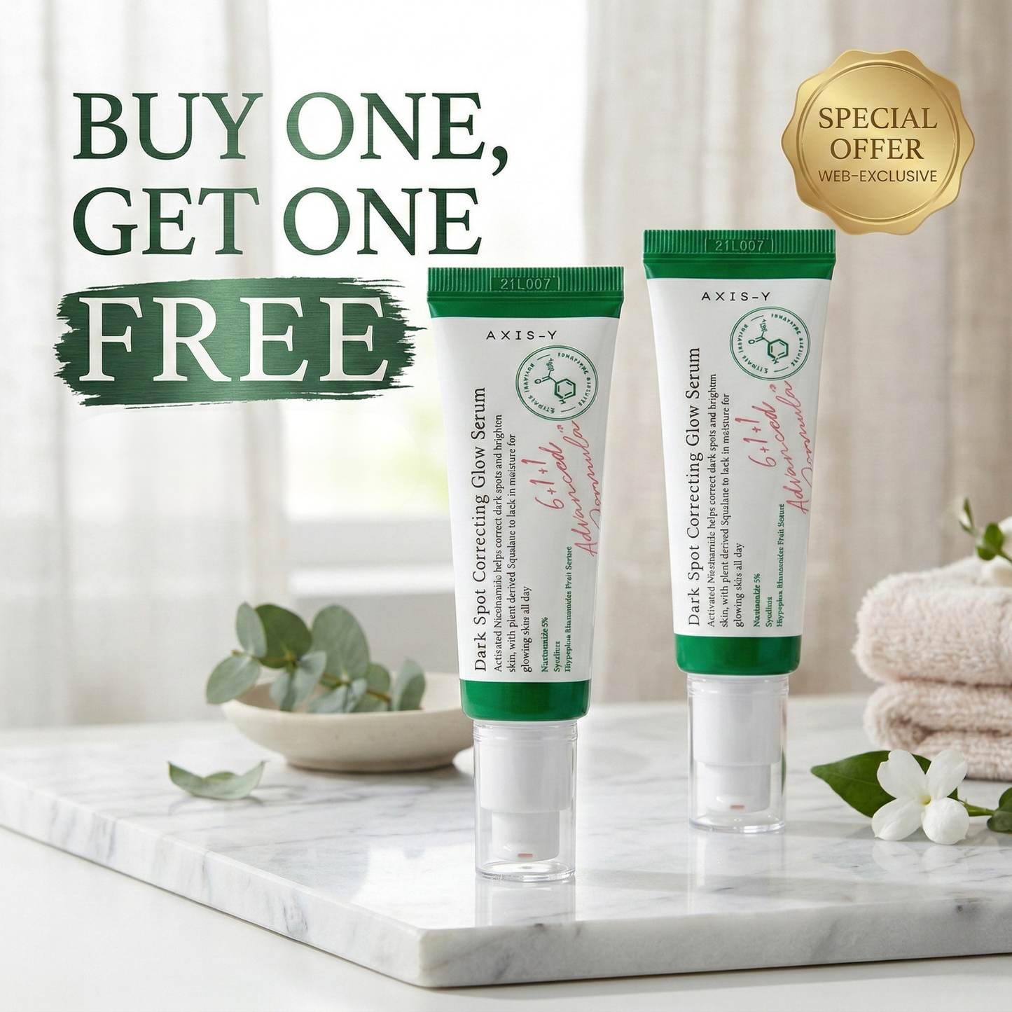 Axis-Y Dark Spot Correcting Glow Serum – Buy One Get One FREE