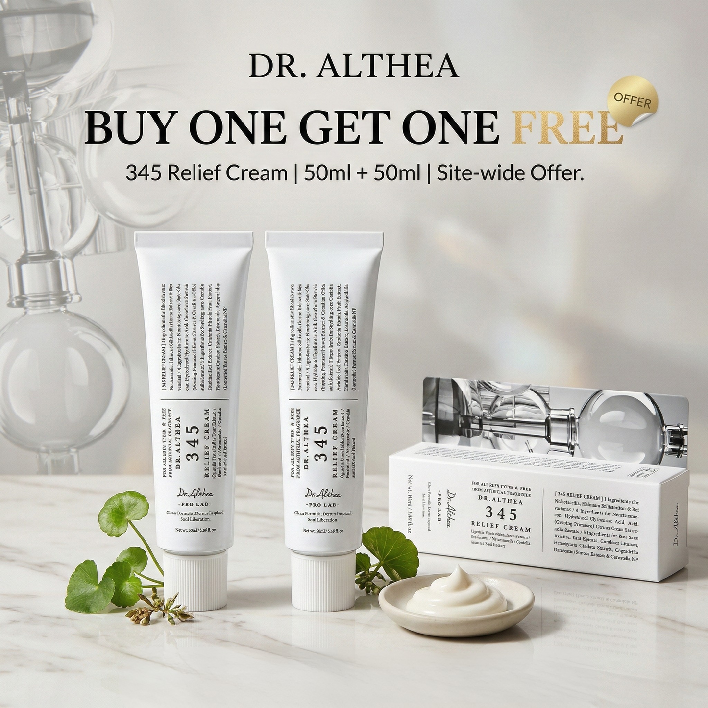 Dr Althea 345 Relief Cream 50ml - Made in Korea - Buy 1 Get 1 Free