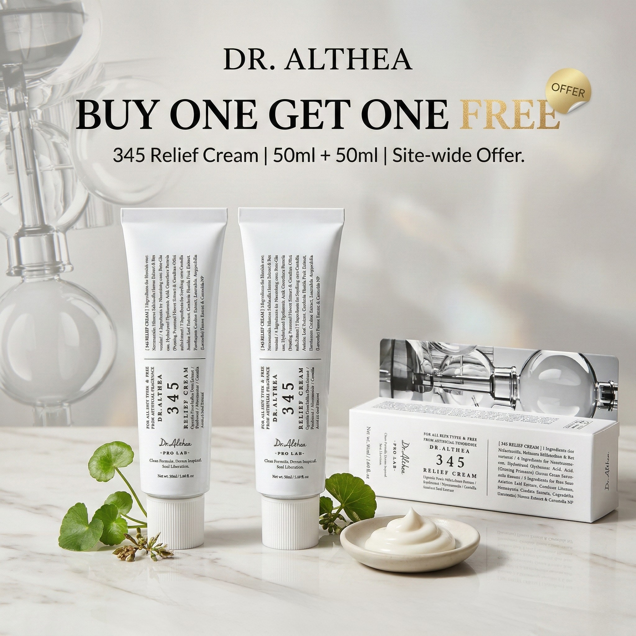 Dr Althea 345 Relief Cream 50ml - Made in Korea - Buy 1 Get 1 Free