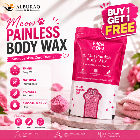 Meow Hair Removal Painless Wax – Smooth Skin Formula | Buy 1 Get 1 FREE