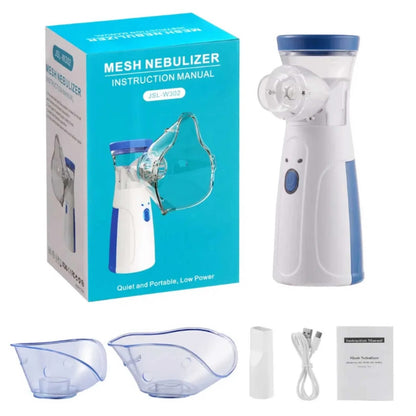 Portable Mesh Nebulizer – Ultrasonic Atomizer for Kids & Adults | USB Rechargeable Nebulizer Machine for Easy Breathing Support