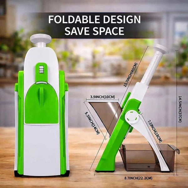 Safe Mandoline Vegetable Slicer – Multi Vegetable Chopper | 4-in-1 Vegetable Cutter for Slicing, Dicing & Julienne