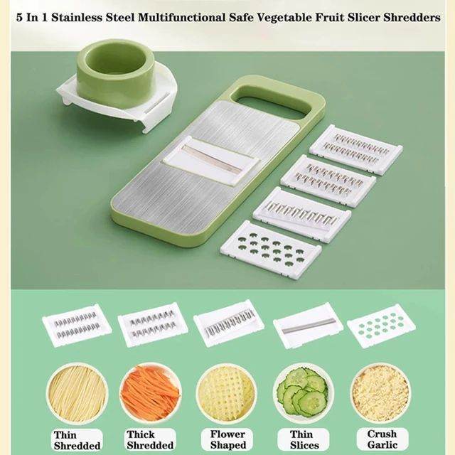 Safe Mandoline Vegetable Slicer – Multi Vegetable Chopper | 4-in-1 Vegetable Cutter for Slicing, Dicing & Julienne