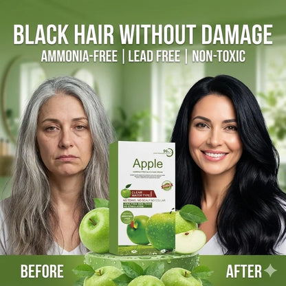 Apple Ammonia-Free Hair Color Cream | Black & Dark Brown | Long-Lasting Hair Colour