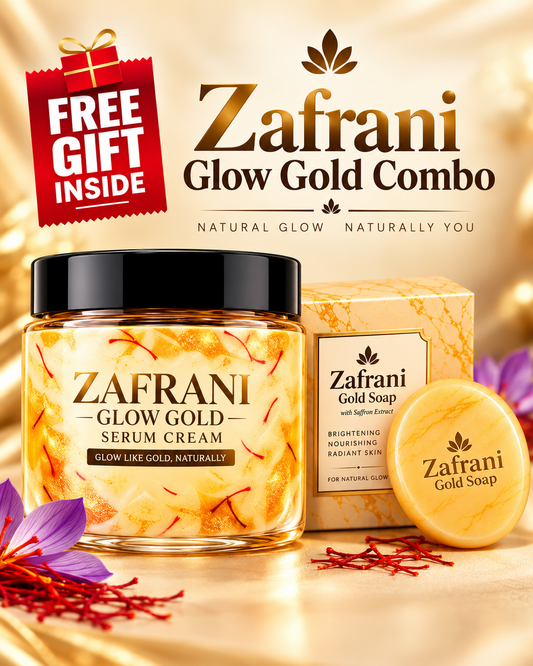 Zafrani Glow Gold Combo | Serum Cream + Glow Soap | Buy 1 Get 1 FREE