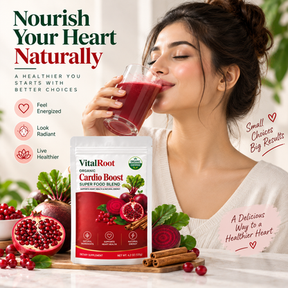 VitalRoot Organic Cardio Boost Super Food Blend – 120g | Buy 1 Get 1 Free