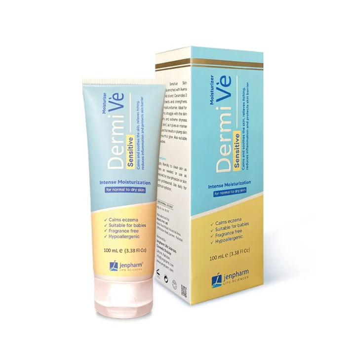 Dermive Sensitive Moisturizer 100ml – Pack of 2 | Gentle Hydration | Fragrance Free | For Sensitive Skin
