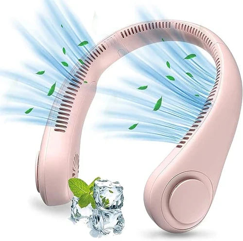 Portable Bladeless Neck Fan – Rechargeable USB Hands-Free Cooling Fan
