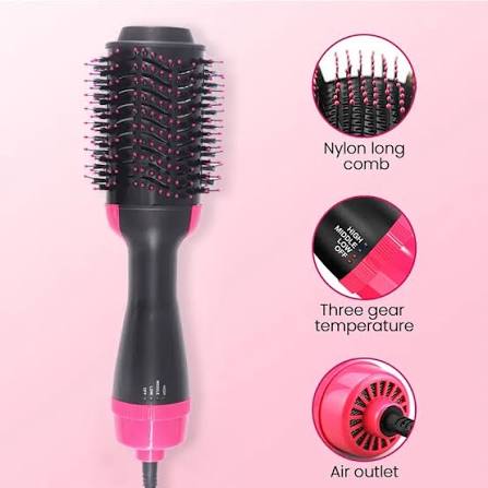 One Step Hot Air Brush – Hair Dryer, Straightener, Curler & Volumizer