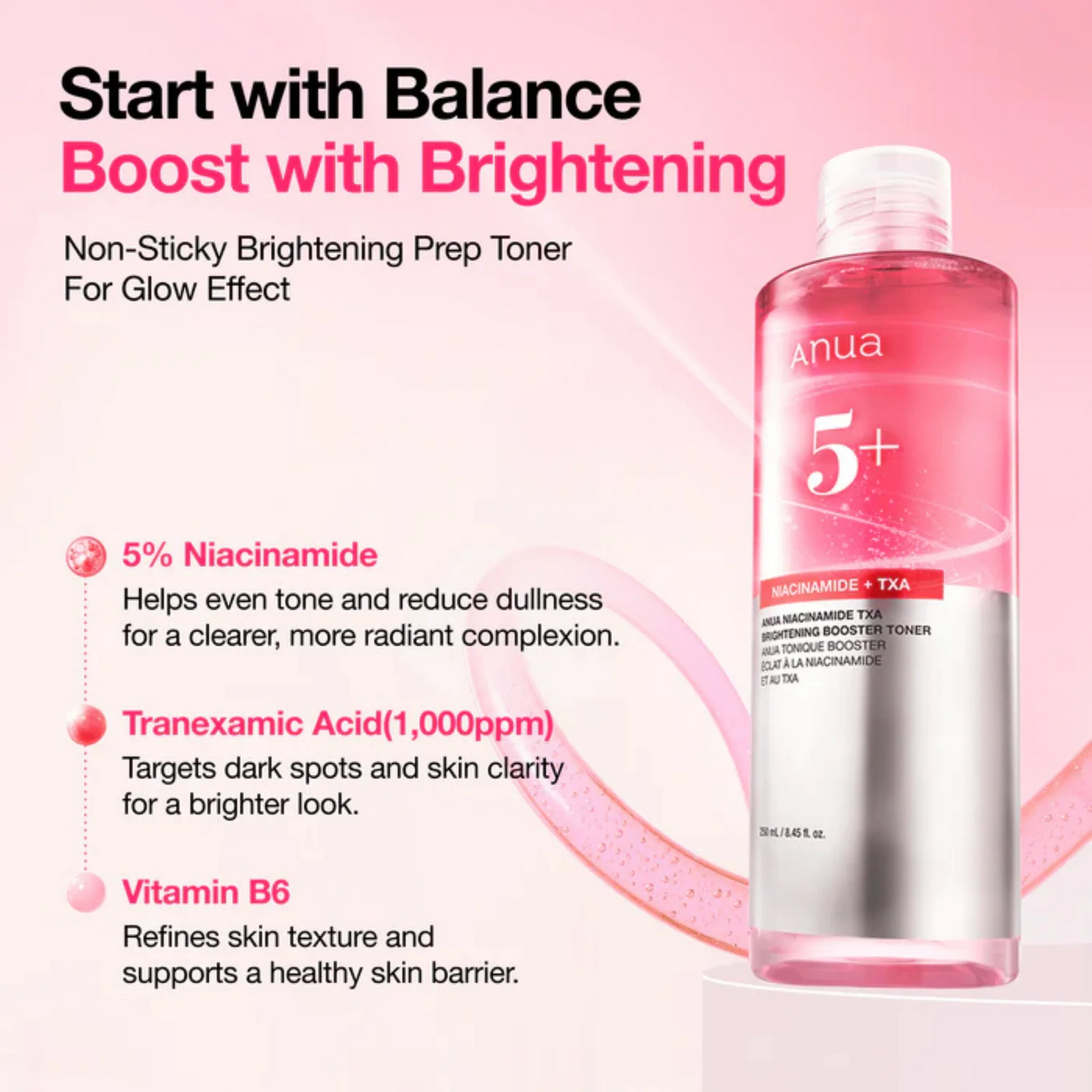 Anua Niacinamide 5+ TXA Brightening Booster Toner 250ml