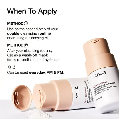 Anua Rice Enzyme Brightening Cleansing Powder (40g)