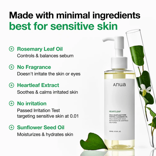 Anua Double Cleansing Duo Bundle (Heartleaf Pore Control Oil + Quercetinol Pore Deep Cleansing Foam)