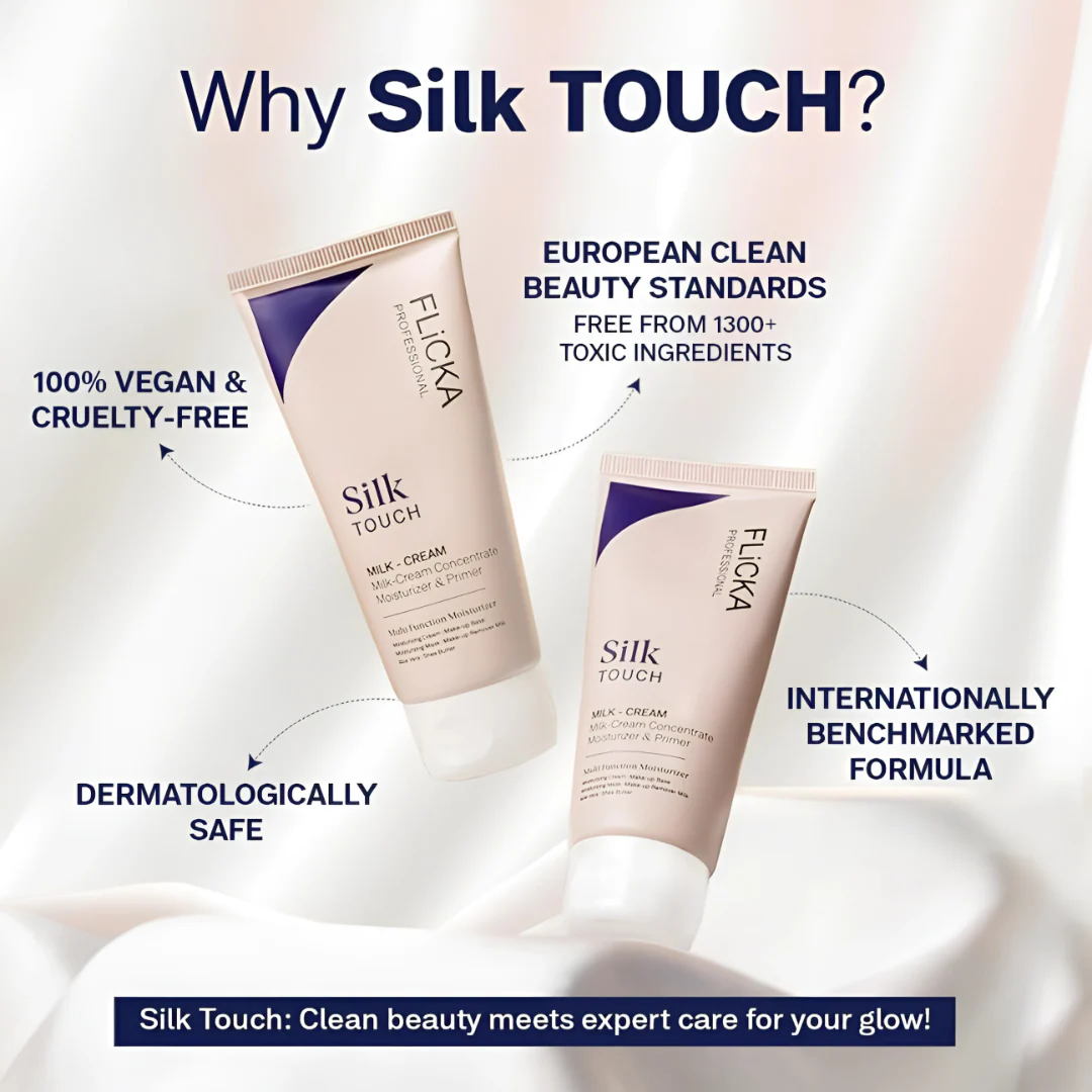 Flicka Silk Touch 3-in-1 Face Moisturizer & Primer | Hydrating, Lightweight, Pore-Minimizing