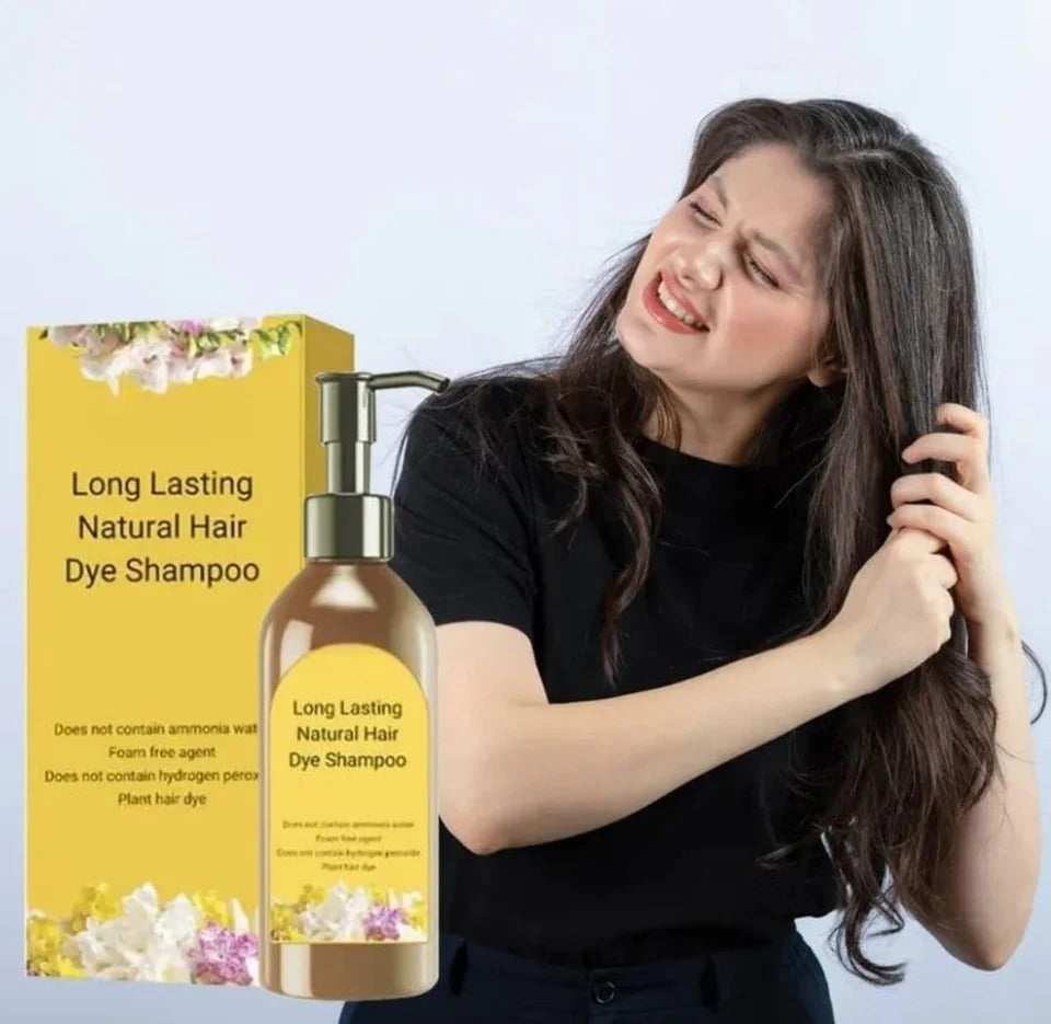 Hair Dye Shampoo | Buy One Get One FREE ~ Long-Lasting Natural Hair Dye Shampoo for Men &amp; Women
