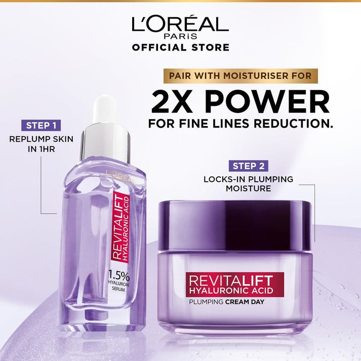 L’Oreal Serum with 1.5 % Hyaluronic Acid (15ml) for all Skin types
