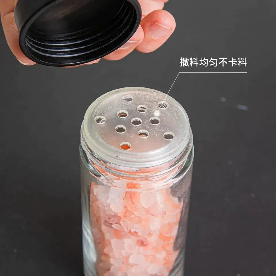 18pcs 360-Degree Rolling Spice Jar Set with Sealed Glass Jars