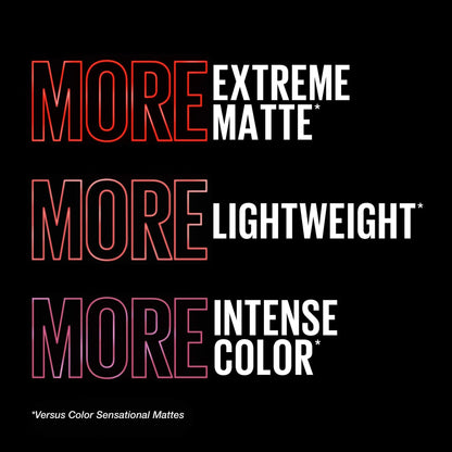 Maybelline New York Color Sensational Ultimatte Matte Lipstick, Non-Drying, Intense Color Pigment, More Ruby, Ruby Red, 0.06 oz