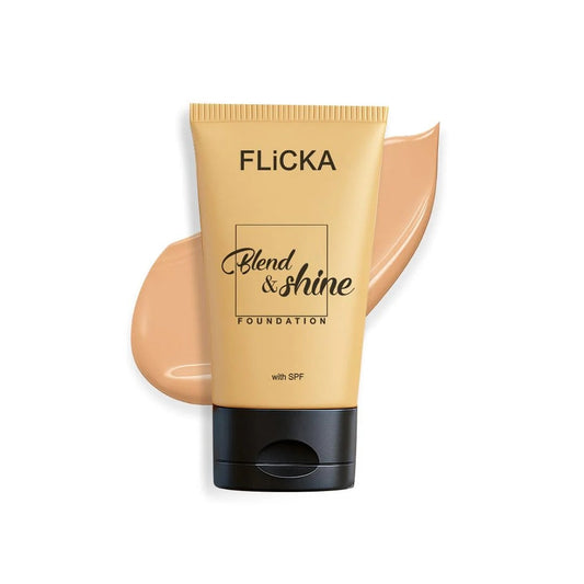 FLICKA Silk Touch 3-in-1 Face Blend & Shine Perfection Trio | Hydrating Primer + SPF Foundation