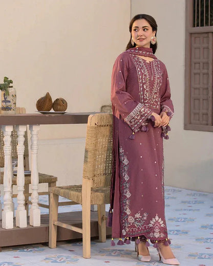 Lawn-3PC Embroidered Shirt with Chiffon Embroidered Dupatta- 5064