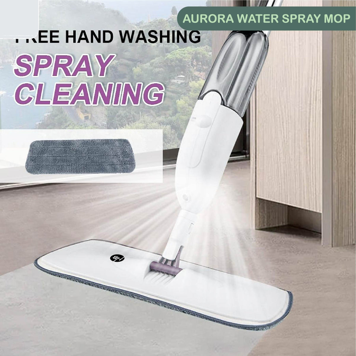 Mop - Water Spray Mop - Microfiber Spray Mop for Floor Cleaning with Washable Pads