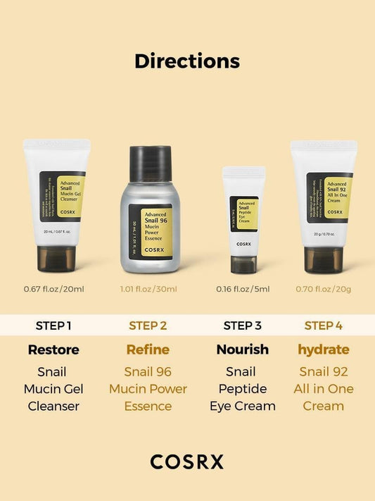 Cosrx Snail Skin Care Set – 4 Pieces