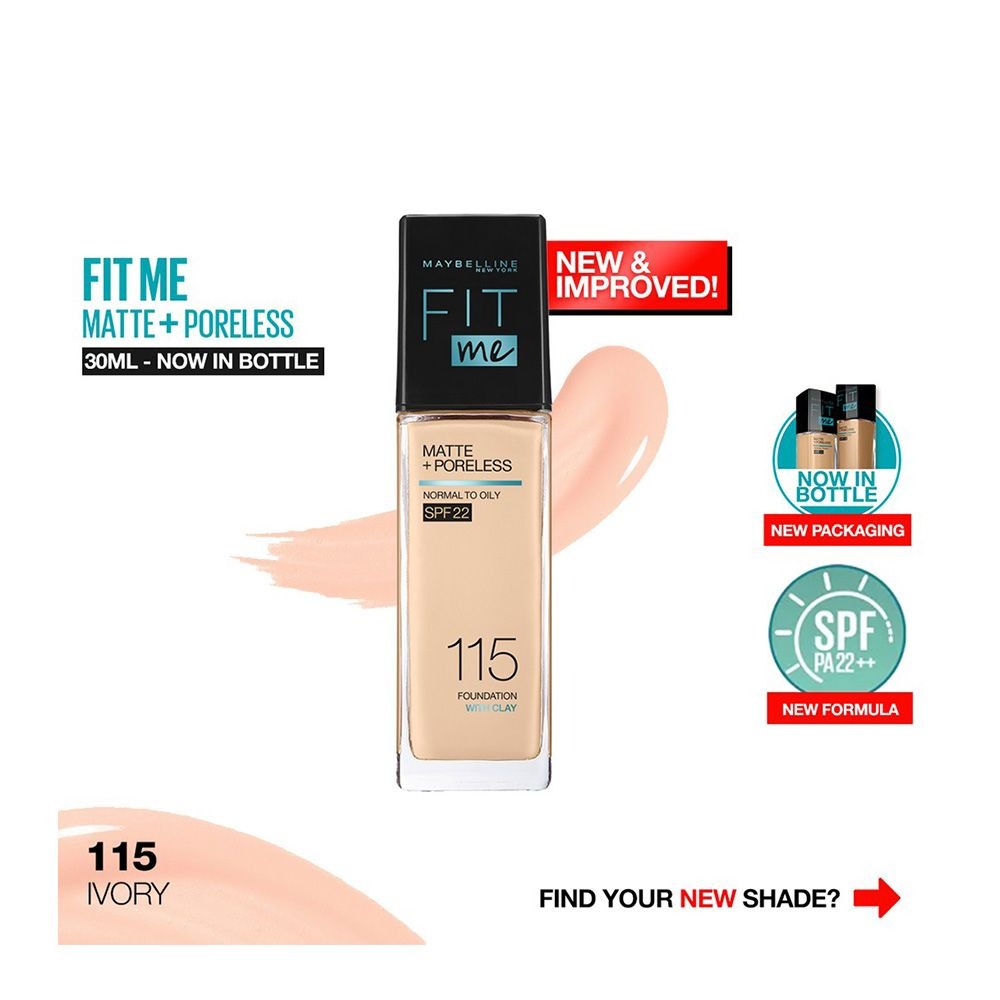 Maybelline New York Matte ~ Poreless SPF 22 Foundation | 30ml