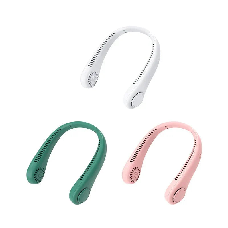 Portable Bladeless Neck Fan – Rechargeable USB Hands-Free Cooling Fan
