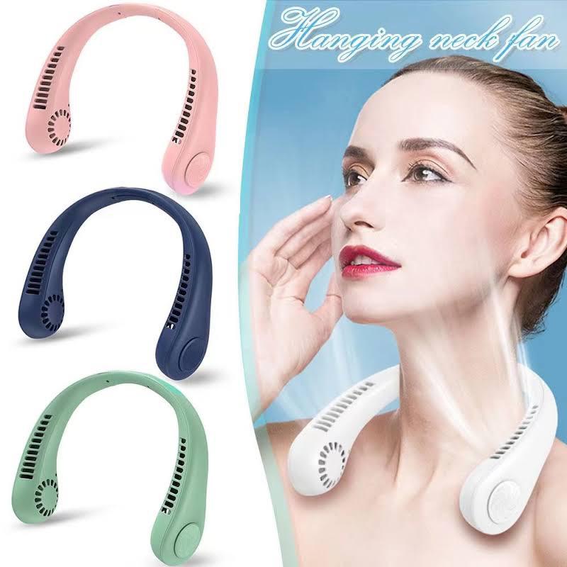 Portable Bladeless Neck Fan – Rechargeable USB Hands-Free Cooling Fan