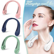Portable Bladeless Neck Fan – Rechargeable USB Hands-Free Cooling Fan