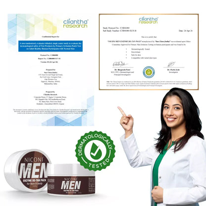 Niconi Men Enzyme De-Tan Pack – Tan Removal & Skin Brightening