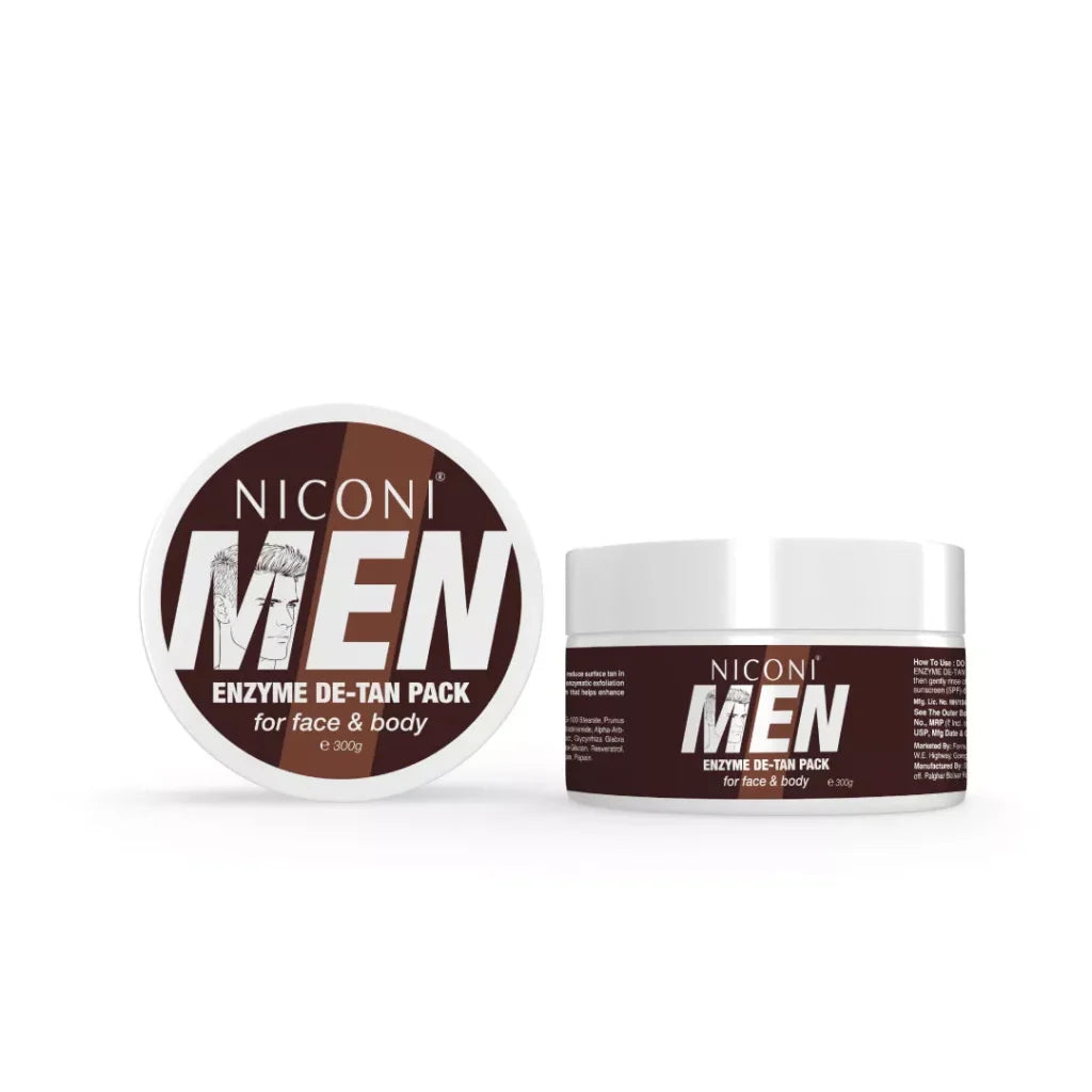 Niconi Enzyme De-Tan Pack for Face & Body (300g) – Tan Removal & Skin Brightening Pack for Men & Women