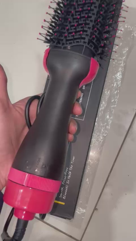 Load video: One Step Hot Air Brush Dryer + Styler
