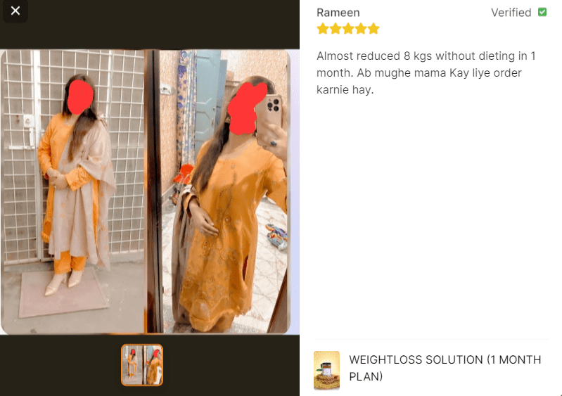 Weightloss Solution By Dr. Rubina (1 Month Plan)